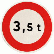 Panneau prescription temporaire BK13 - personnalisation du tonnage - WP Signalisation Panneau prescription temporaire BK13 - personnalisation du tonnage - WP Signalisation
