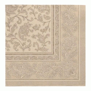 Papstar 250 serviettes `ROYAL Collection` 1/4-pli 40 cm x 40 cm sable `Ornaments` - doré papier 4002911595688