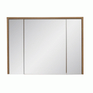 STELLAMEUBLES Armoire miroir 3 portes – 100 cm – Finition Chêne Hunton – HAMPTON - 5907611649862