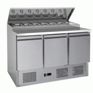 Table réfrigérée sandwiches inox +2/+8°c avec 3 portes gn 1/1 - 425... - PPS300