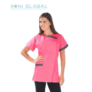 Tunique de travail femme - manches courtes, 5 poches, polyester et coton - DALHIA REMI CONFECTION_0