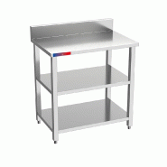 - Etabli en acier inoxydable 3 plateaux 2000 x 600 x 950 + 100 mm amovible, Etabli en acier inoxydable résistant à la corrosion - GFC06