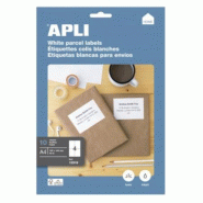 Apli 40 étiquettes blanches multi-usage, format 105 x 148 mm (10 feuilles A4 / cdt) - 8410782129196