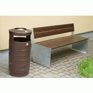 Banc public et méridienne Riga - châssis renforcé 8mm - acier galvanisé ou polyester - pin ou mélèze - 180cm_1
