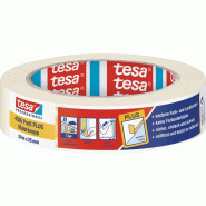 Bande de crêpon de peintre 4306 Profi PLUS légèrement crêpé beige clair longueur 50 m largeur 25 mm rouleau TESA Bande de crêpon de peintre 4306 Profi PLUS légèrement crêpé beige clair longueur 50 m largeur 25 mm rouleau TESA
