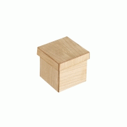 Boite cube en bois