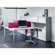 Bureau bench 2 personnes sur armoire haute Pop Easy pratique et fonctionnel Bureau bench 2 personnes sur armoire haute Pop Easy pratique et fonctionnel