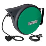 Enrouleur électrique à rappel automatique à ressort - 17 mètres - IP42 - Câble H07RN-F 3G2,5 mm² - Garantie 3 ans Enrouleur électrique à rappel automatique à ressort - 17 mètres - IP42 - Câble H07RN-F 3G2,5 mm² - Garantie 3 ans