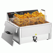 Friteuse électrique spéciale poissons - 20 L - avec robinet de vidange | GGM
