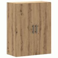 Helloshop26 - Armoire murale design pratique rangement suspendu 69,5 x 34 x 90 cm en bois d'ingénierie chêne artisanal 02_0051129 - Bois massif 3000