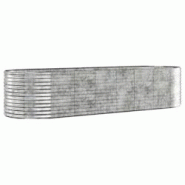 Helloshop26 - Jardinière bac lit surélevé plantes fleurs terrasse jardin de jardin acier enduit de poudre argenté Argent 02_0039696 - 3000218541873 Helloshop26 - Jardinière bac lit surélevé plantes fleurs terrasse jardin de jardin acier enduit de poudre argenté Argent 02_0039696 - 3000218541873