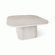 Now's Home - Table Basse Carre Effet Travertin Naturel 80x80xht36cm Susan - 3256390252179 Now's Home - Table Basse Carre Effet Travertin Naturel 80x80xht36cm Susan - 3256390252179