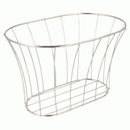 Panier finger food Toscane en inox 21x12,7x12,7cm - par 12