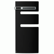 Radiateur sèche-serviettes connecté Serenis mât gauche 500W Noir - Atlantic - 850534_0