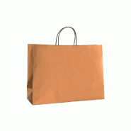 Sac papier cuivre 45x33+15cm - poignées torsadées robustes - par 25