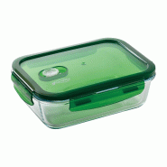 SAN IGNACIO Vitoria - Boîte repas hermétique rectangulaire 1 000 ml en verre borosilicate vert - vert verre Q4045