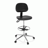 Siège technique / Tabouret technique TOP WORK 24 I en mousse rigide, chromé noir hjh OFFICE - noir plastique 830103 Siège technique / Tabouret technique TOP WORK 24 I en mousse rigide, chromé noir hjh OFFICE - noir plastique 830103