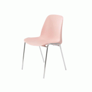 Chaise polyvalente Kasia empilable par 15 - coque en polypropylène - structure en acier chromé Chaise polyvalente Kasia empilable par 15 - coque en polypropylène - structure en acier chromé