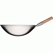 Stalgast Poêle à wok en acier inoxydable brossé, ø 200 mm - KG1501400
