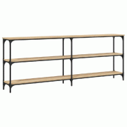 Table console Chêne Sonoma 200 x 29 x 75 cm Bois d'ingénierie Modèle Atlas Smart Élite - 834111