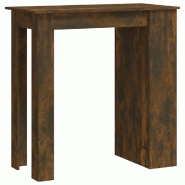 Table de bar et étagère de rangement Chêne fumé 102x50x103,5 cm Modèle Helios Panorama Essence Plus - Bois manufacturé 812966