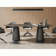 Table de réunion Dorik Actiu avec surface en stratifié et pieds rotomoulé