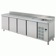 Table froide gn 1/1 4 portes et évier avec égouttoir - 2245x700x850 mm - 330 W 230/1V - 70199509 Eurast - inox 70199509 Table froide gn 1/1 4 portes et évier avec égouttoir - 2245x700x850 mm - 330 W 230/1V - 70199509 Eurast - inox 70199509