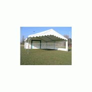 Tente de stockage fermée complete / structure fixe en acier / couverture unie / ancrage au sol avec platine / 8 x 6 x 3.30 m