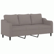 VidaXL Canapé à 3 places Taupe 180 cm Tissu Modèle Aero Panorama Évasion - 359374