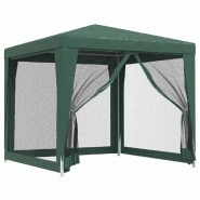 VidaXL Tente de fête avec 4 parois latérales en maille Vert 2.5x2.5 m Modèle AbriTempête 154 - vert 319223