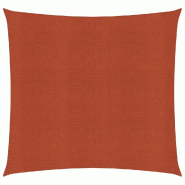 VidaXL Voile d'ombrage 160 g/m² Terre cuite 4x4 m PEHD Modèle Outdoor Omega - rouge 311331