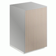 Angle de comptoir Vertigo T01 MDF naturel et gris alu 60x60x93 cm