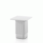 AQA Design Table basse RIO en abs et mdf blanc L.40 P.40 H.45 MP03094 - blanc Bois manufacturé MP03094