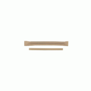 Betik Ecoline – 6000 unités – Paille droite fibre végétale emballée individuellement – Ø 6 mm x H 15 cm - marron Bagasse 1011297