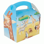 Boîte menu enfant carton Savane 17x16x10cm - par 50