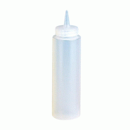 Flacon à sauces 240ml polyéthylène transparent - par 6