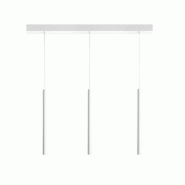 Gea Luce Thalassia S/3P Suspension Linéaire - 3 Lumières 3X7W 3000K 1194Lm Faisceau 18° Finition Blanc Satiné - Gealuce - Aluminium De Qualité -