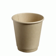 Gobelet boissons chaudes double paroi fibre de bambou laminée 28cl - par 500