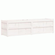 Helloshop26 - Jardinière bac lit surélevé plantes fleurs terrasse jardin 180 x 50 x 50 cm bois de pin massif blanc 02_0037474 - 3000214251639 Helloshop26 - Jardinière bac lit surélevé plantes fleurs terrasse jardin 180 x 50 x 50 cm bois de pin massif blanc 02_0037474 - 3000214251639