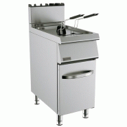 Mastro Friteuse gaz sur soubassement fermé, 15 litres 400x730x900 mm - VIRTUS - inox MS74FRG15