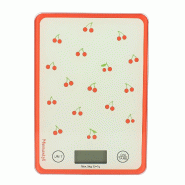 Menastyl - Balance Electronique Cerise En Plastique Et Verre Trempe 5k 1g - 3256391045886