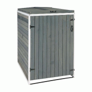 Mendler XL Habillage de poubelle pour 1/2 personnes HWC-H74, Box pour poubelles, extensible 126x80x98cm bois MVG ~ gris-blanc - gris Bois massif 80477