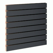 Panneau rainuré R15 120x120cm épaisseur 18mm - anthracite - pour aménagement de commerce