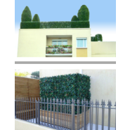 Pare-vue paysager - Écran végétal synthétique Greenline, installation simple, rendu réaliste Pare-vue paysager - Écran végétal synthétique Greenline, installation simple, rendu réaliste