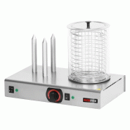 RM GASTRO Hot dog 3 plots avec panier et manchon en verre REDFOX - HD 03 NK - REDFOX - 0615402720861