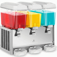 Royal Catering - Royal Catering Distributeur à jus fontaine boissons réfrigérées (trois cuves d'une contenance totale de 54 litres, jusqu'à 12 -