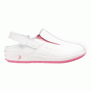 Safety Jogger - Sabots médicaux pour femmes avec une bande velcro réglable CARINNE blanc et rose OB http://carbonn.Fr/img/co/803.Jpg Taille 39 - 39