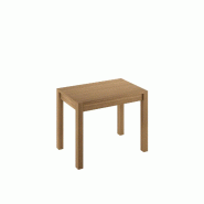 Stones Table basse Pillar Small - Design moderne avec plateau en marbre blanc et structure en métal peint anthracite - 40 x 40 cm - marron Bois manuf