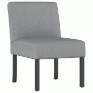 VidaXL Fauteuil sans accoudoirs gris clair tissu Modèle Vega Élite - 352457