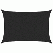 Voile d'ombrage 160 g/m² Noir 3,5x4,5 m PEHD Modèle Outdoor Kappa Prime - 311736